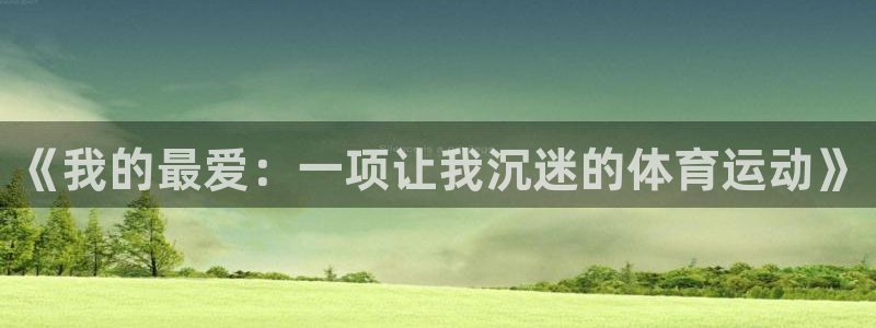 《我的最爱：一项让我沉迷的体育运动》